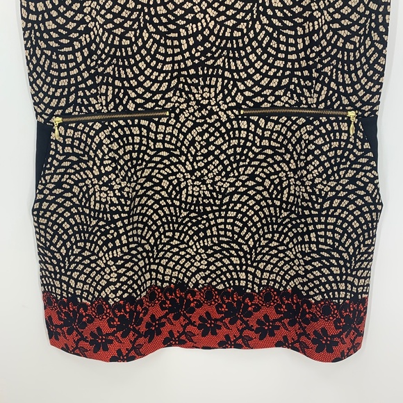 Anthropologie Kachel Silk Lace Print Shift Mini Dress Sz 2P - Picture 7 of 14